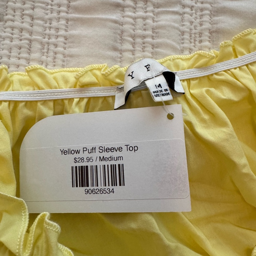 Yellow Ruffled Front-Tie Top! - Picture 3 of 3